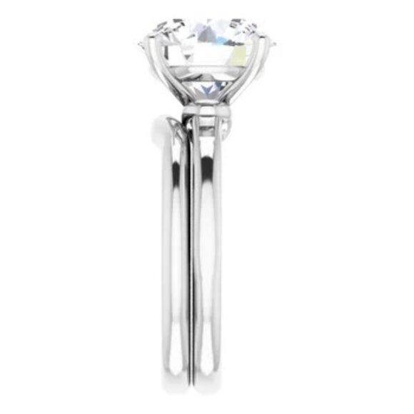 1 Carat Certified Round Lab Grown Diamond Engagement Ring - Picture 2 of 3